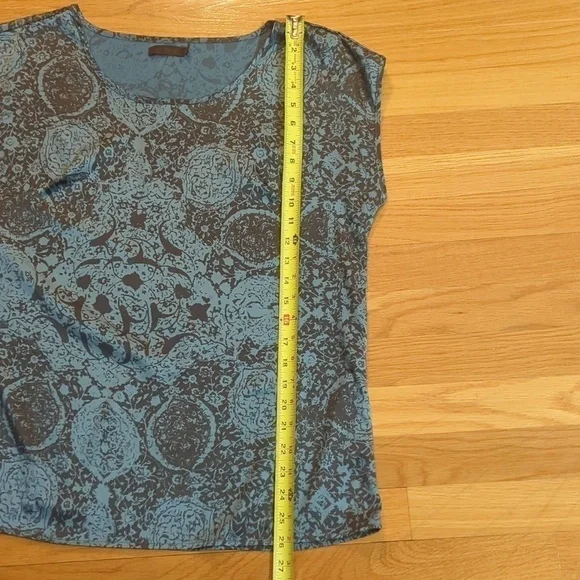 The Limited Teal Brown Blouse Large - Picture 7 of 9